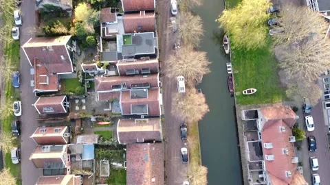 Straight above the canal Stock Footage 185358512