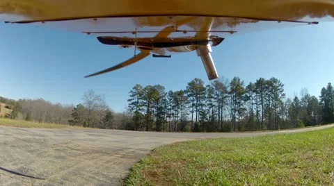 Straight On Angle of plane take off Stock Footage 22061443