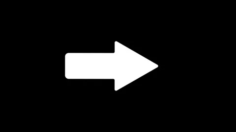 Straight arrow animated moving right direction sign pointer on 4k green scr.. Stock Footage 342743423