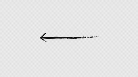 Straight arrows pointing left grunge doodle animation Stock Footage 329762657