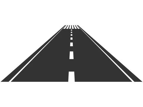 Straight asphalt road. Stock Illustration