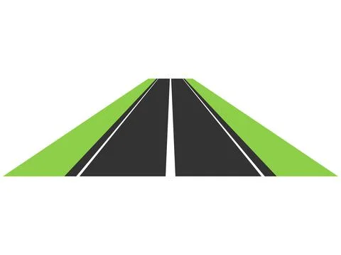Straight asphalt road. Stock Illustration