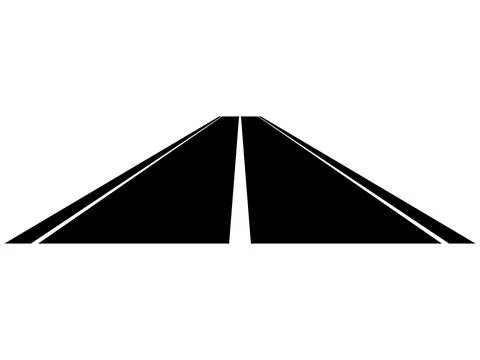 Straight asphalt road. Stock Illustration