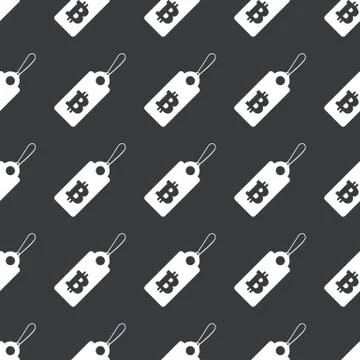 Straight black bitcoin price pattern Illustrazione stock