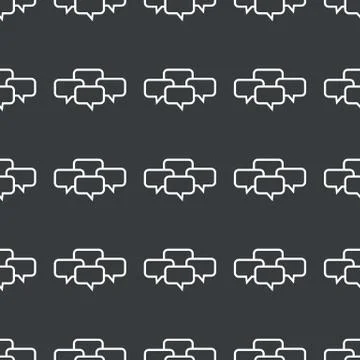 Straight black chat conference pattern 스톡 일러스트
