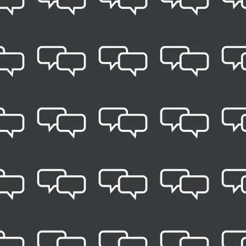 Straight black chat pattern Illustrazione stock