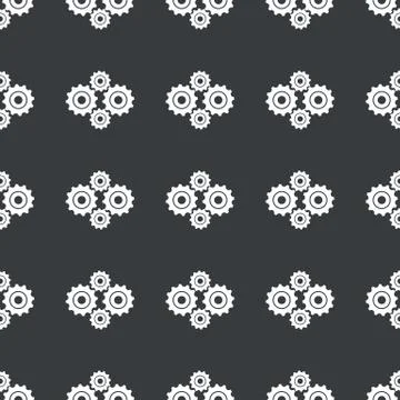 Straight black cogs pattern Stock Illustration