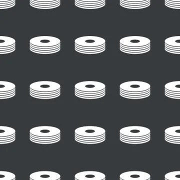 Straight black disc pile pattern 스톡 일러스트