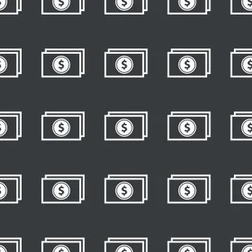 Straight black dollar bill pattern Stock Illustration