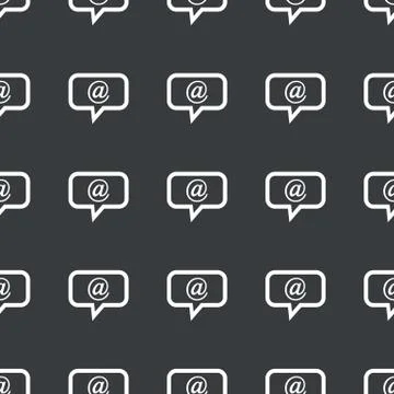 Straight black e-mail message pattern Illustrazione stock