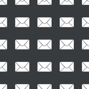 Straight black envelope pattern Illustrazione stock
