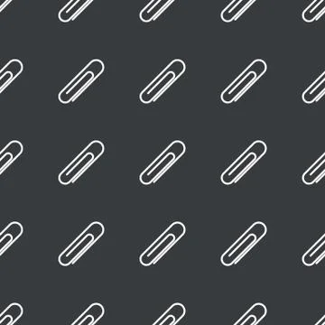 Straight black paperclip pattern Ilustración de archivo