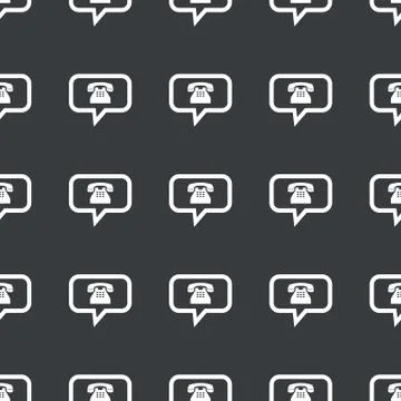 Straight black phone message pattern Illustrazione stock