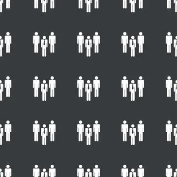 Straight black work team pattern Stock Illustration