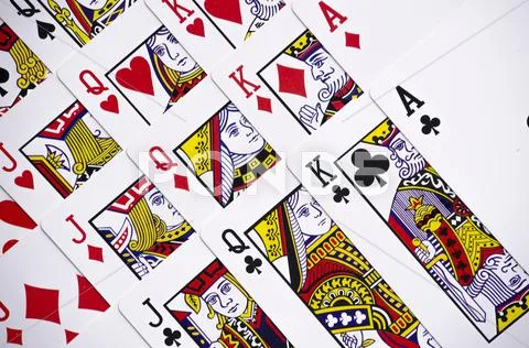 Straight Card for Lucky Winner in Bet Stock Illustration