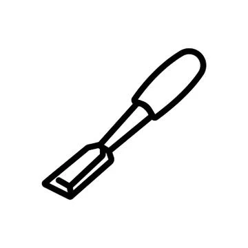 Straight chisels icon vector outline illustration Stock Illustration