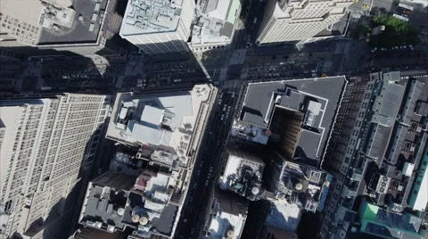 Straight Down on the Manhattan Street Grid, New York City Vídeos de archivo 62815755