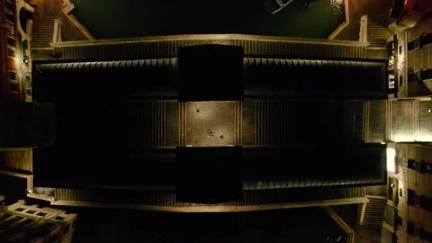Straight-Down Night Aerial View of Rialto Bridge and Grand Canal, Venice Video stock 348239053