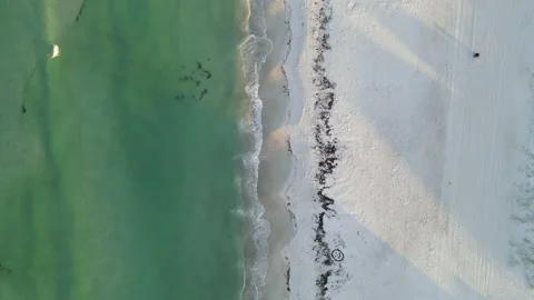 Straight Down Shoreline Video stock 196749323