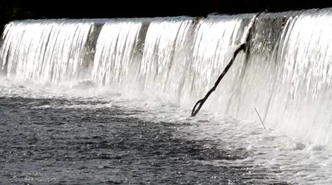 Straight Falls Close Stock Footage 1105617