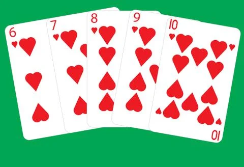 Straight Flush Stock Illustration