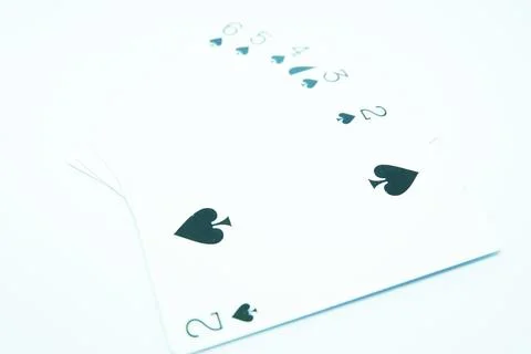 Straight Flush of Spade  (Any sequence all the same suit, for instance 6-5-4-3-2 Stock Photos