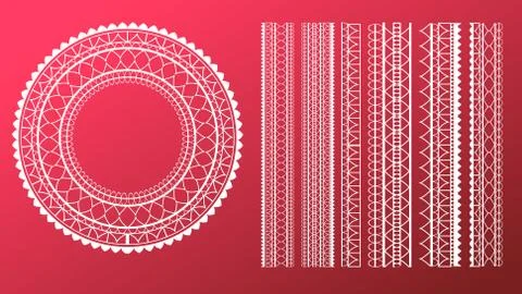 Straight Lace Set Stock Illustration
