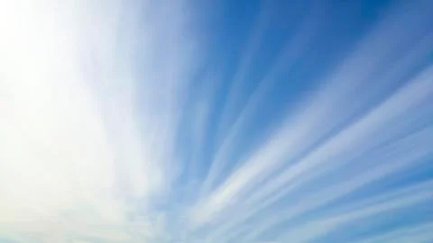 Straight line clouds as sun rays Stock Photos