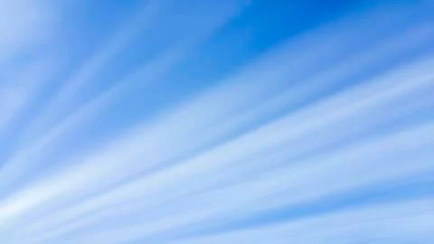 Straight line clouds as sun rays Stock Photos