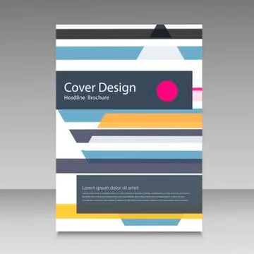 Straight lines abstract vector brochure template Stock Illustration