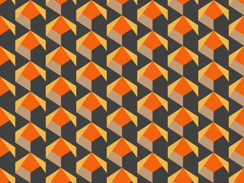 Straight lines and  broken lines on a seamless spring pattern. Illustrazione stock