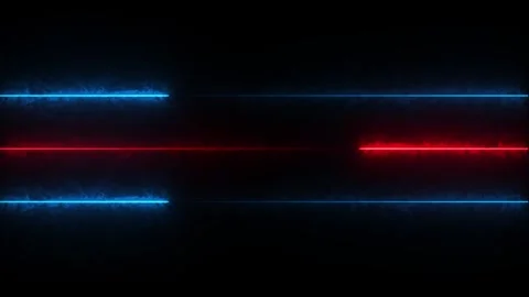 Straight neon laser line black background. Three Lines abstract futuristic techn Stock Footage 322052264