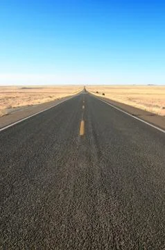 Straight open road Foto stock