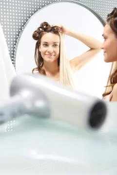 Straight or curly?  Stock-Fotos
