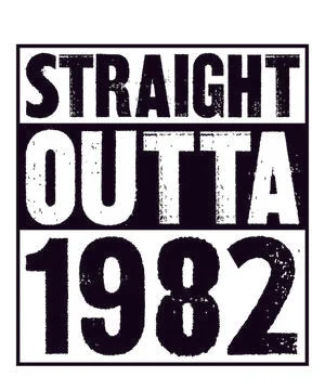 Straight Outta 1982 Stock Illustration