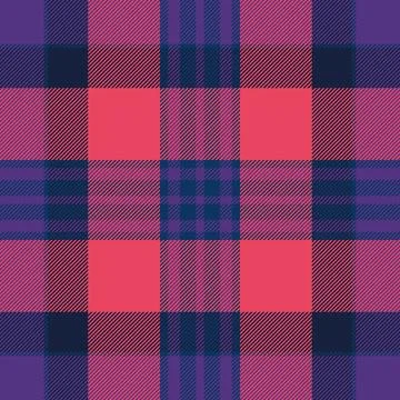 Straight plaid tartan pattern, single background fabric vector. Fall check .. Stockillustratie