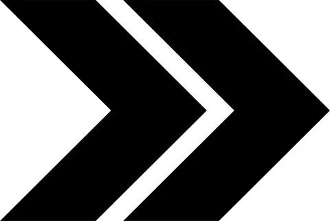 Straight Pointed arrow icon. Black arrow pointing right. Direction pointer Stock Illustration
