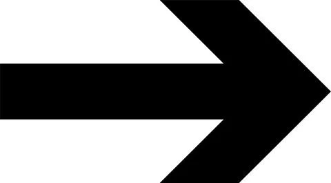Straight Pointed arrow icon. Black arrow pointing right. Direction pointer Stock Illustration
