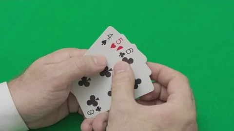 Straight poker hand 스톡 동영상 304740864