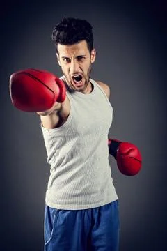 Straight punch Stock Photos