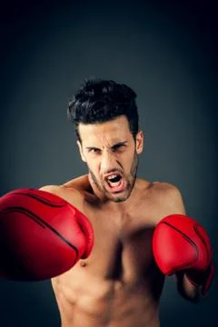 Straight punch Stock Photos
