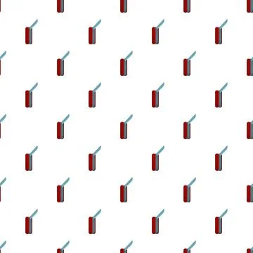Straight razor barber tool seamless pattern background Stock Illustration
