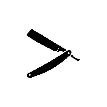 Straight Razor Icon. Vector icon. Stock Illustration