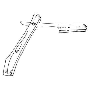 Straight razor. Stock Illustration