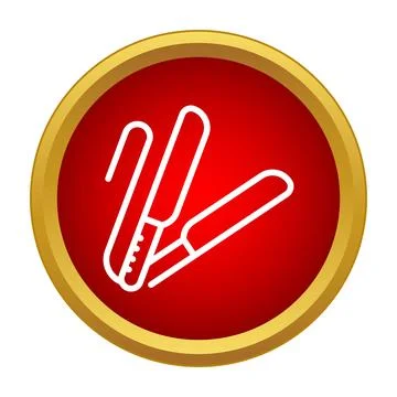 Straight razor outline icon representing barber shop grooming Illustration