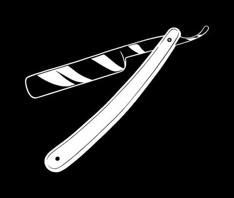 Straight razor. Vector illustration Ilustración de archivo