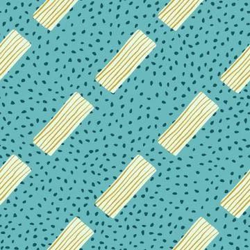 Straight rectangles with green lines on blue background and black dots. Child Stock Illustration