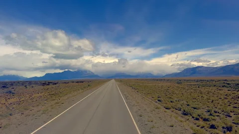 Straight road in a desert Stock Footage 295808168