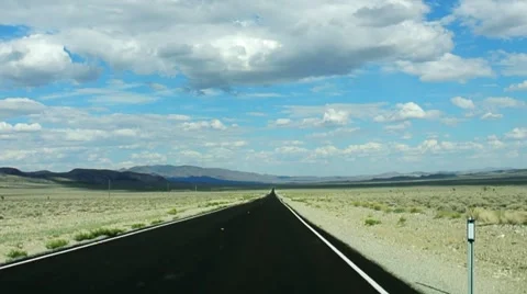 Straight road in Nevada, U.S.A Stock Footage 59919019
