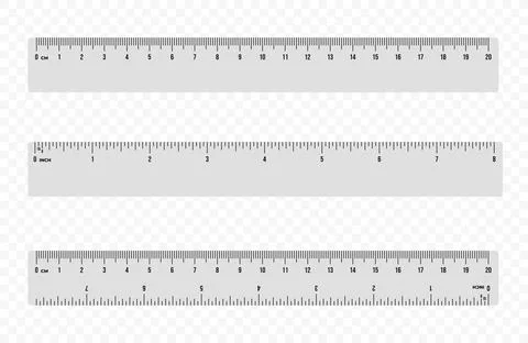 Straight ruler 20cm Stock Illustration